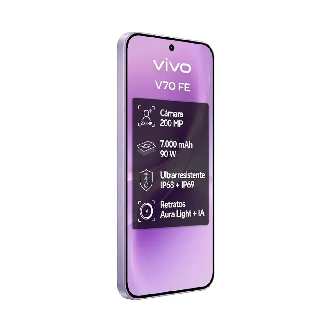 VIVO V70 FE 8Gb 512Gb Bundle Ch90w+ Buds3 Purple 3