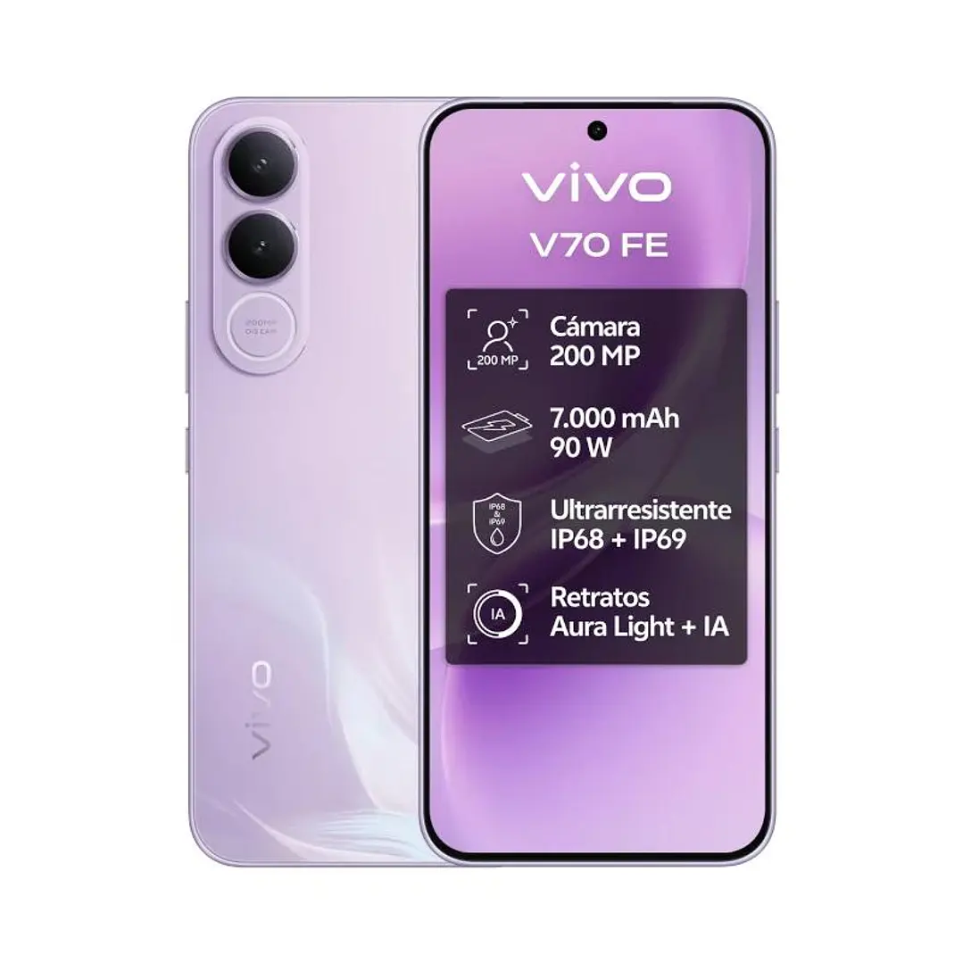 VIVO V70 FE 8Gb 256Gb Bundle Ch90w+ Buds3 Purple 2