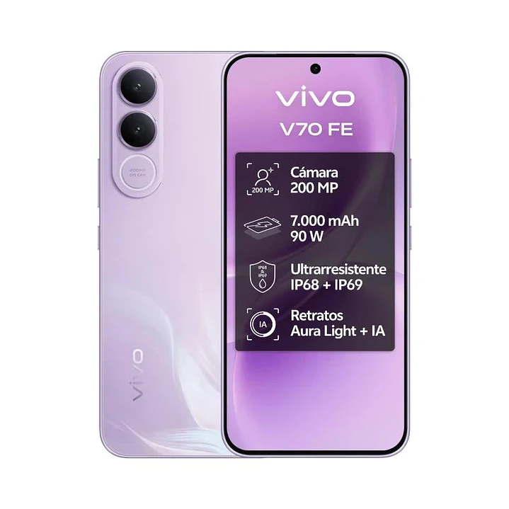 VIVO V70 FE 8Gb 256Gb Bundle Ch90w+ Buds3 Purple 2