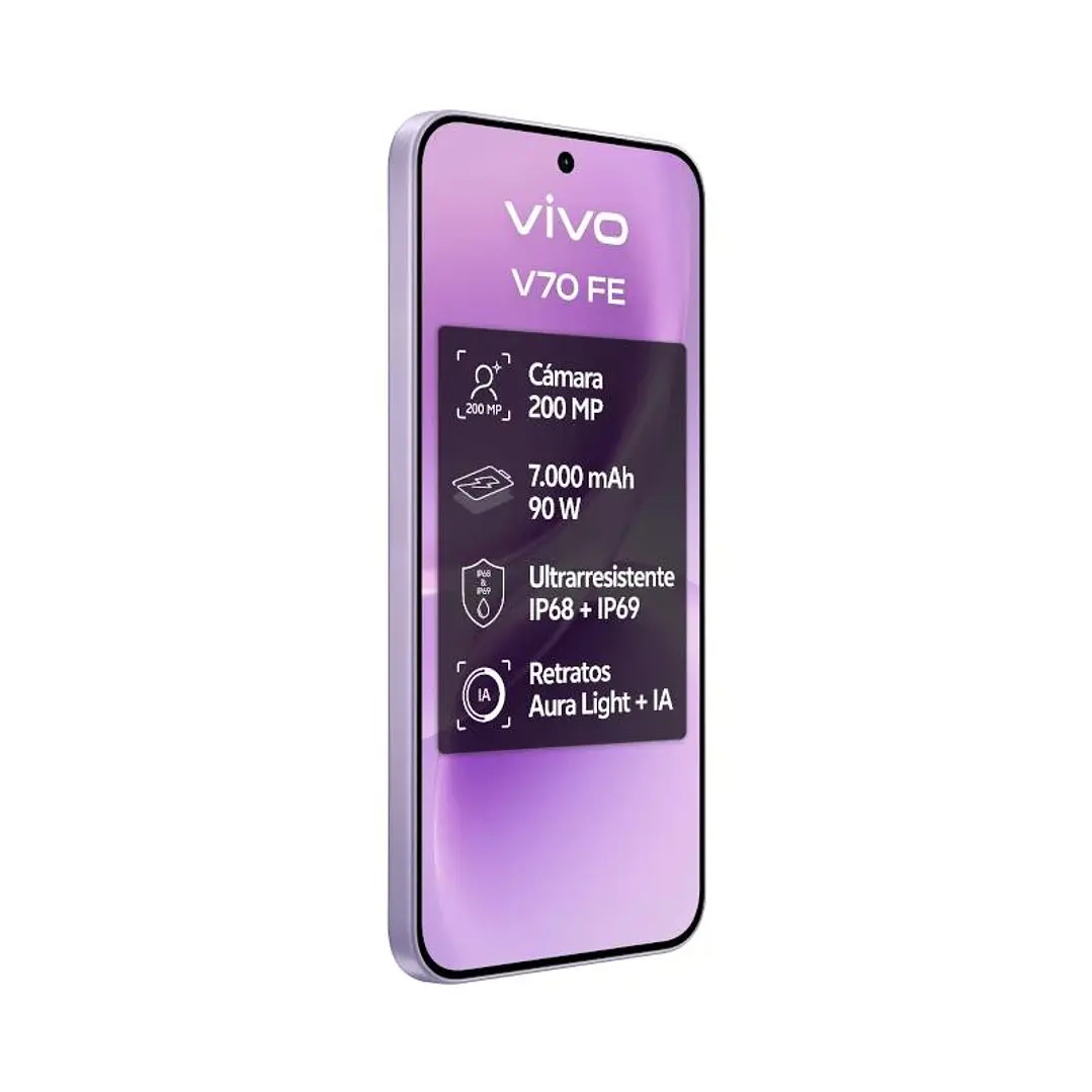VIVO V70 FE 8Gb 256Gb Bundle Ch90w+ Buds3 Purple 3