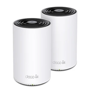 TP-Link Deco XE75 Pack de 2 Sistemas WiFi Mesh - Tribanda - Velocidad hasta 5.4Gbps - WiFi 6E - Ethernet 1Gbps - Cobertura hasta 510m2 - VPN - Color B
