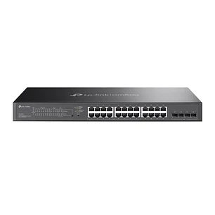 TP-Link Omada SG2428LP Switch 28 Puertos - Gestionado - 8xRJ45 1Gbps - 16xRJ45 PoE+ 1Gbps - 4xSFP - Soporta QOS - Conmutacion hasta 56Gbps - Carcasa M