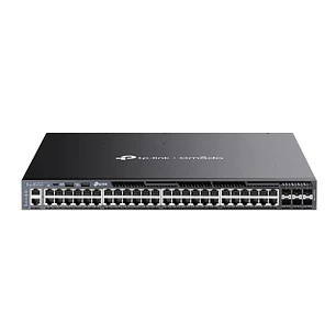 TP-Link Omada SG6654XHP Switch 54 Puertos - 4 Ventiladores - 48xRJ45 PoE+ 1Gbps - 6xSFP+ 10Gbps - Soporta QOS - Doble Fuente de Alimentacion - Conmuta