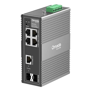 TP-Link Omada IES206G Switch 6 Puertos - Gestionado - 4xRJ45 1Gbps - 1xRJ45/SFP 1Gbps - 1xSFP 1Gbps - Soporta QOS - Conmutacion hasta 12Gbps - Color G