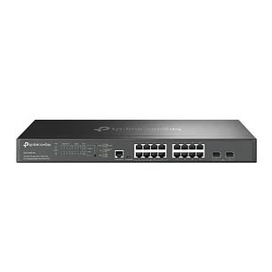 TP-Link Omada SG3218XP-M2 Switch 18 Puertos - Gestionado - 16xRJ45 2.5Gbps - 2xSFP+ 10Gbps - Soporta QOS - Conmutacion hasta 120Gbps - Color Negro