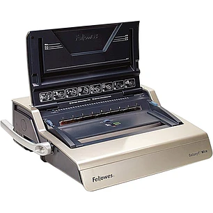 Fellowes Galaxy E Wire Encuadernadora Electrica - Perfora hasta 20 Hojas - Encuaderna hasta 130 Hojas - Bandeja Frontal - Incluye Kit de Inicio - 45x5