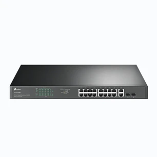 TP-Link TL-SG1218MP Switch 20 Puertos - No Administrado - 16xRJ45 PoE 1Gbps - 2xRJ45 1Gbps - 2xSFP - Soporta QOS - 2 Ventiladores Internos - Plug and 