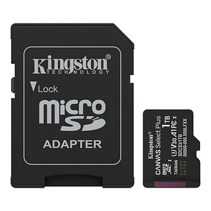 Kingston Tarjeta Micro SDXC 1TB Clase 10 150MB/s Canvas Select Plus + Adaptador SD