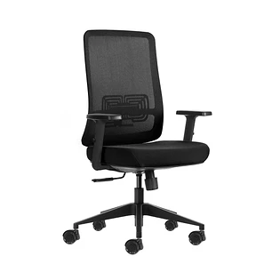 Oqonos Cherg 017 Silla de Oficina Ergonomica con Tejido Impermeable, Mecanismo Autobalanceado, Soporte Lumbar Ajustable, Reposabrazos Ajustables en Al