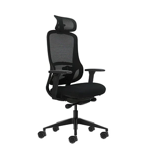 Oqonos Cherg 018 Silla de Oficina Ergonomica con Reposacabezas Cervical Ajustable, Mecanismo Autobalanceado, Reposabrazos 4D, Asiento Deslizable y Rue