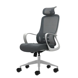 Oqonos Cherg 008 Silla de Oficina Ergonomica con Reposacabezas Cervical Ajustable, Respaldo de Malla Transpirable, Piston de Gas Clase 4, Soporte Lumb