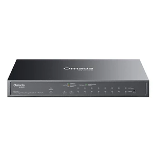 TP-Link Omada ES210GP Switch con 10 Puertos - Gestionado - 8xRJ45 PoE+ 1Gbps - 1xRJ45 1Gbps - 1xRJ45/SFP Combo - Plug and Play - Soporta QOS - Carcasa