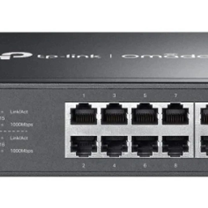 TP-Link Omada ES216G Switch 16 Puertos - Gestionado - RJ45 1Gbps - Conmutacion hasta 32Gbps - Soporta QOS - Plug and Play - Color Negro 1