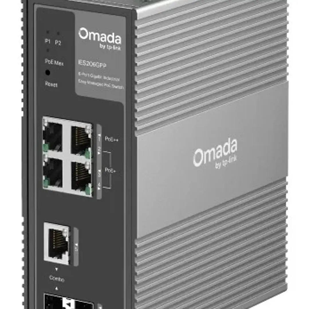 TP-Link Omada IES206GPP Switch 6 Puertos - Gestionado - 1xRJ45 PoE++ 1Gbps - 3xRJ45 PoE+ 1Gbps - 1xRJ45/SFP 1Gbps - 1xSFP 1Gbps - Soporta QOS - Conmut 1