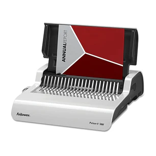 Fellowes Pulsar E 300 Encuadernadora Electrica - Perfora hasta 20 Hojas - Encuaderna hasta 300 Hojas A4 - Carga Vertical - Margen Ajustable - Incluye 