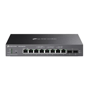 TP-Link Omada SG2210XMP-M2 Switch 10 Puertos - Gestionado - 8xRJ45 PoE+ 2.5Gbps - 2xSFP 10Gbps - Soporta QOS - Conmutacion hasta 80Gbps - Color Negro