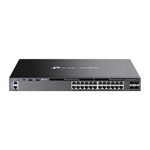 TP-Link Omada SG6428X Switch 28 Puertos - Gestionado - 24xRJ45 1Gbps - 4xSFP 10Gbps - Soporta QOS - Doble Fuente de Alimentacion - Conmutacion hasta 1