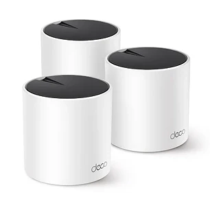 TP-Link Deco X55 Pack de 3 Sistemas WiFi Mesh - Doble Banda - Velocidad hasta 3Gbps - WiFi 6 - Ethernet 1Gbps - Cobertura hasta 418m2 - VPN - Color Bl