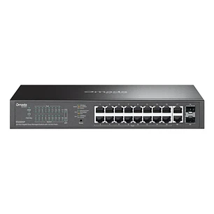 TP-Link Omada ES220GP Switch 20 Puertos - Gestionado - 18xRJ45 PoE+ 1Gbps - 2xSFP 1Gbps - Soporta QOS - Conmutacion hasta 40Gbps - Carcasa Metalica - 