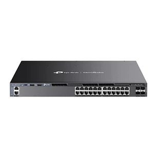 TP-Link Omada SG6428XHP Switch 28 Puertos - Gestionado - 24xRJ45 PoE+ 1Gbps - 4xSFP 10Gbps - Soporta QOS - 4 Ventiladores - Doble Fuente de Alimentaci