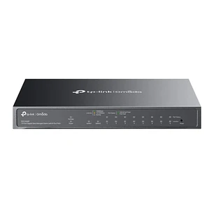 TP-Link Omada ES210GMP Switch 10 Puertos - Alcance hasta 250m con Cable - 8xRJ45 PoE+ 1Gbps - 1xRJ45 1Gbps - 1xRJ45/SFP Combo - Soporta QOS - Conmutac