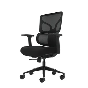Oqonos Cherg 012 Silla de Oficina Ergonomica con Respaldo y Asiento de Malla Elastica, Reposabrazos 4D, Asiento Deslizable Ergonomico Moldeado y Rueda