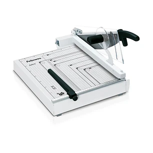 Fellowes Astro Guillotina de Papel - Formato A4 - Base Metalica - Protector Transparente - Corte Ajustable - Seguro Automatico - Capacidad de Corte ha