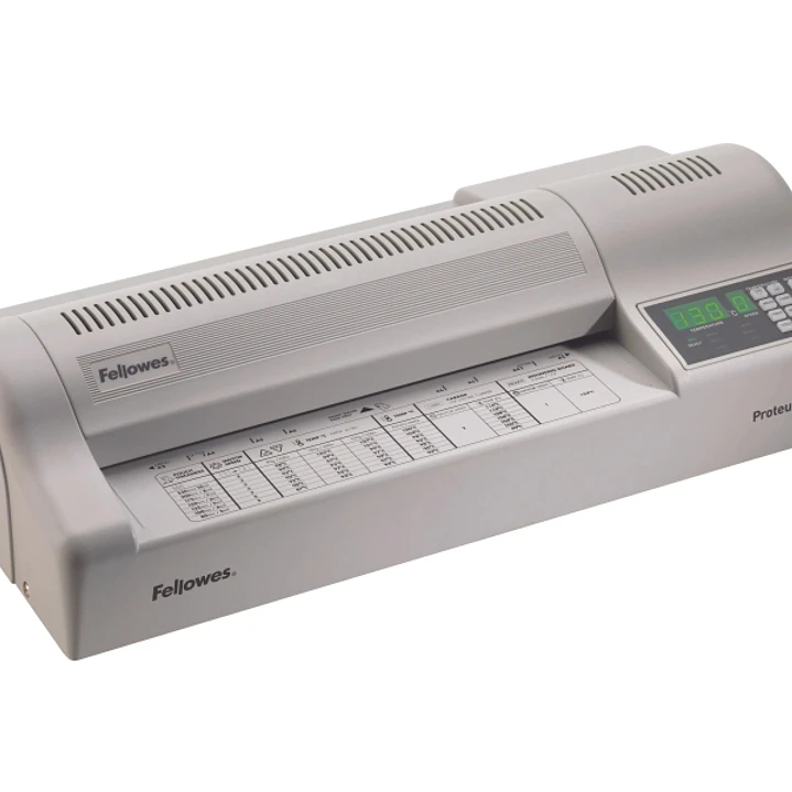 Fellowes Proteus Plastificadora A3 - Uso en Caliente y Frio - 6 Rodillos - Temperatura y Velocidad Regulable - Fundas hasta 250 micras - Grosor hasta  1