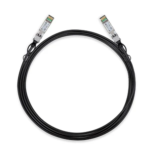 TP-Link Omada SM5220-3M Cable de Conexion Directa de 3m - Velocidad hasta 10Gbps - Conector 10G SFP+ - Cobre Plateado - Color Negro