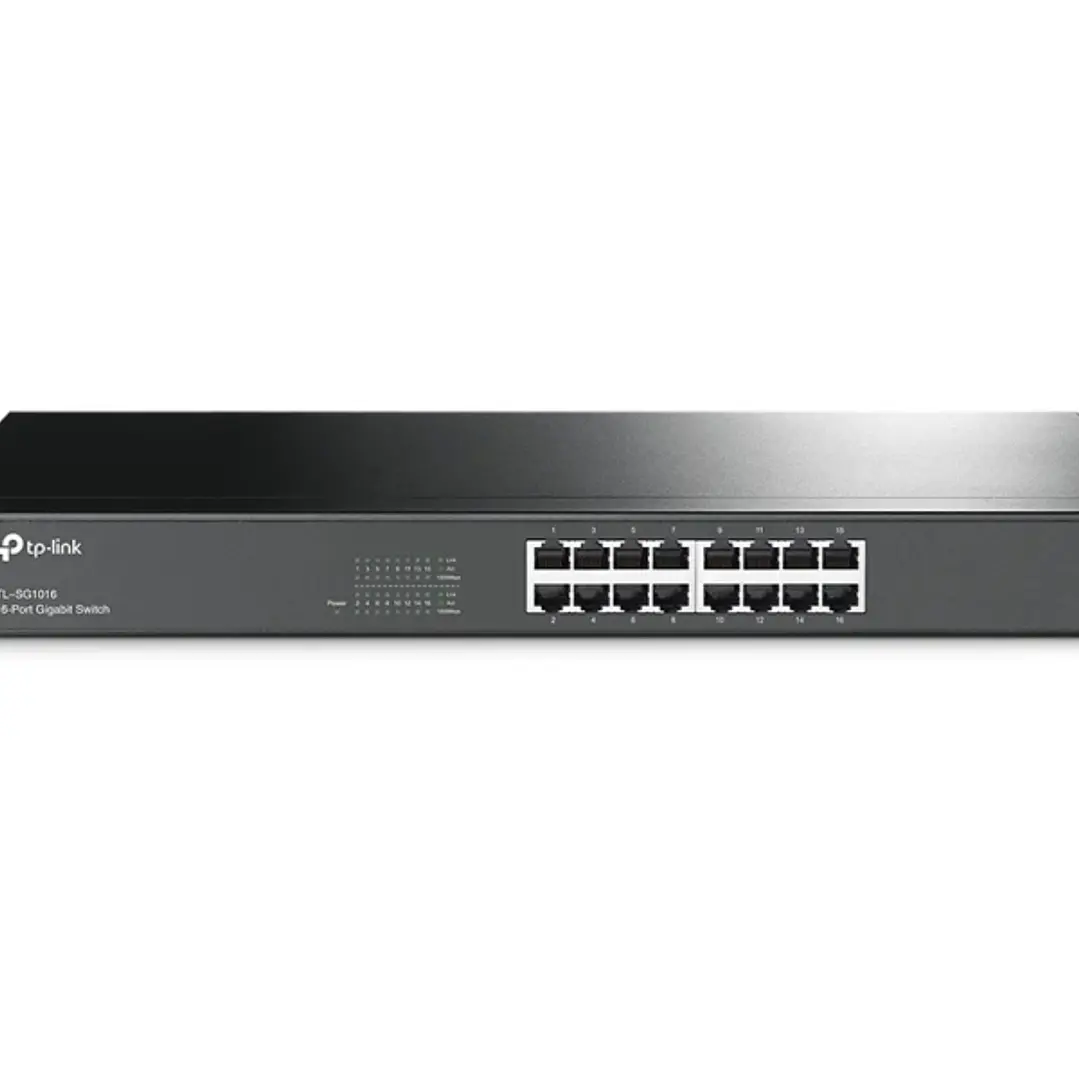 TP-Link TL-SG1016 Switch 16 Puertos - No Administrado - RJ45 1Gbps - Conmutacion hasta 32Gbps - Autoaprendizaje MAC - Color Negro 1