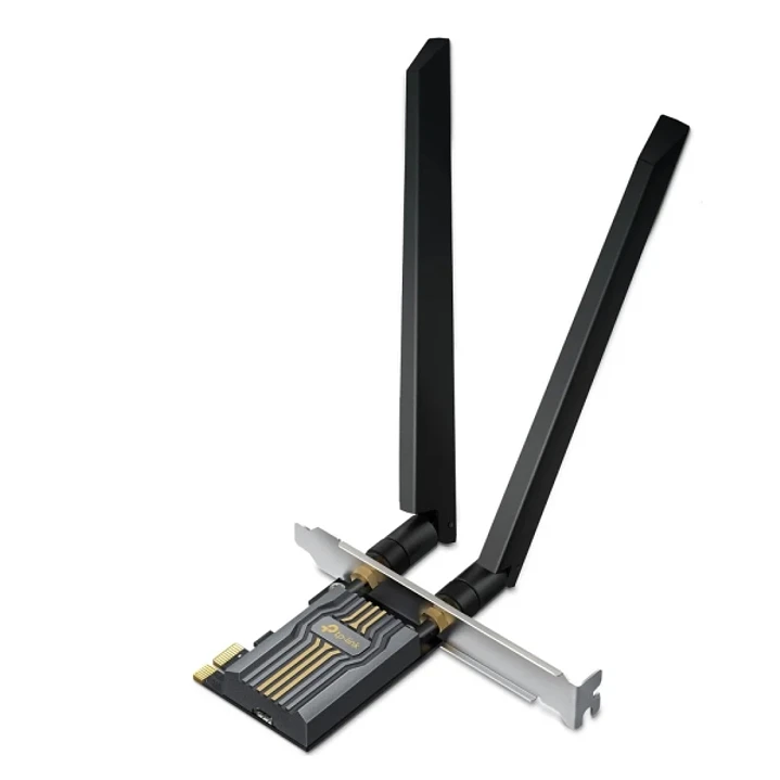 TP-Link Archer TBE400E Adaptador de Red PCI - Bluetooth - Velocidad 6.5Gbps - WiFi 7 Tribanda - 2 Antenas Multidireccionales - Seguridad Avanzada - Co 1