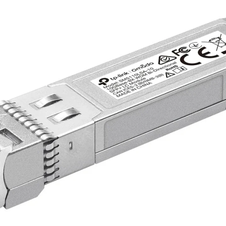 TP-Link Omada SM5110LSA-10 Modulo Transceptor SFP+ - 10GBase-BX WDM - Fibra Optica hasta 10km - Velocidad hasta 10Gbps - Conexion en Caliente - Monito 1
