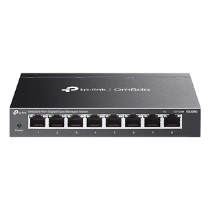 TP-Link Omada ES208G Switch 8 Puertos RJ45 1Gbps - Gestionado - Conmutacion hasta 16Gbps - Plug and Play - Soporta QOS - Color Negro