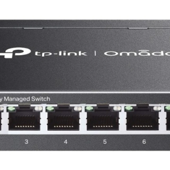 TP-Link Omada ES208G Switch 8 Puertos RJ45 1Gbps - Gestionado - Conmutacion hasta 16Gbps - Plug and Play - Soporta QOS - Color Negro 1