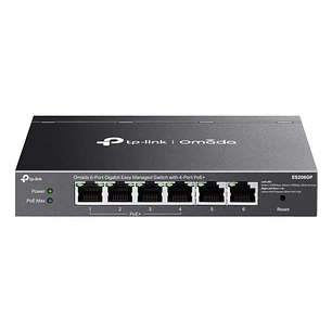 TP-Link Omada ES206GP Switch 6 Puertos RJ45 1Gbps - Alcance hasta 250m con Cable - 4x PoE - Soporta QOS - Conmutacion hasta 12Gbps - Plug and Play - C