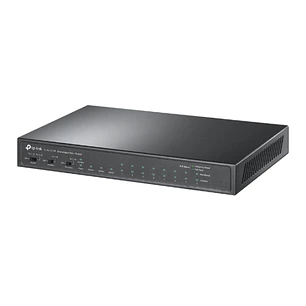 TP-Link TL-SL1311P Switch 11 Puertos - Alcance hasta 250m con Cable - 8xRJ45 PoE+ 100Mbps - 2xRJ45 1Gbps - SFP 1Gbps - Recuperacion Automatica - Plug 
