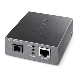 TP-Link Omada FC111B-20 Convertidor de Fibra a RJ45 - Fibra hasta 20km - Velocidad hasta 100Mbps - Auto Negociacion - Ethernet - Tecnologia WDM - Colo