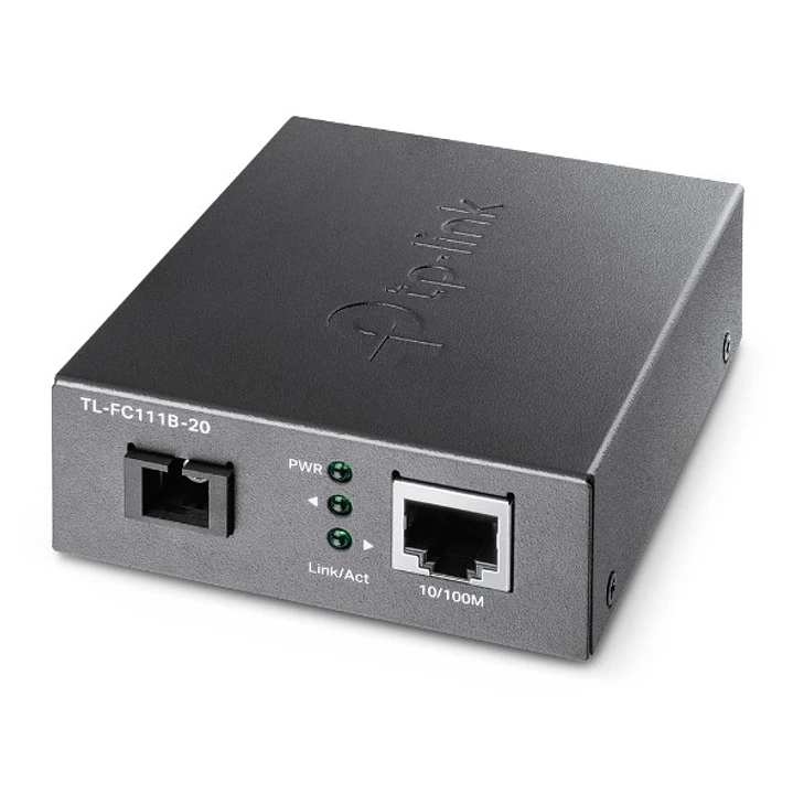 TP-Link Omada FC111B-20 Convertidor de Fibra a RJ45 - Fibra hasta 20km - Velocidad hasta 100Mbps - Auto Negociacion - Ethernet - Tecnologia WDM - Colo 1
