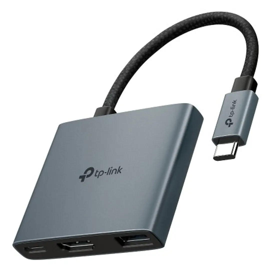 TP-Link UH3020C Hub 3 en 1 - HDMI 4K - USB-C - USB-A - Cable USB-C de 18cm - Plug and Play - Aluminio - Color Gris Oscuro 1