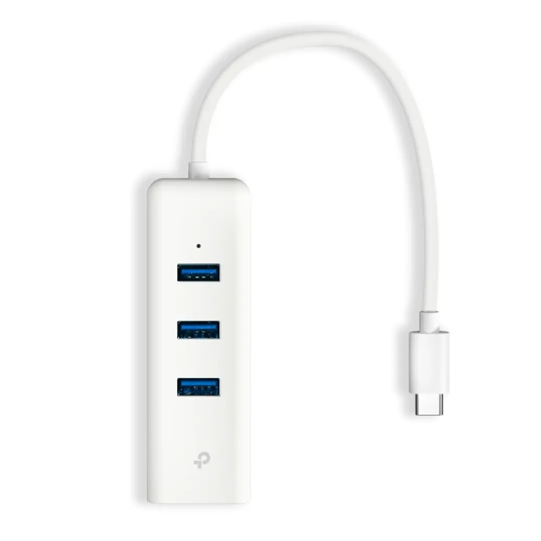 TP-Link UE330C Hub USB-C - RJ45 1Gbps - 3xUSB-A 3.0 - Conector USB-C - Plug and Play - Color Blanco 1