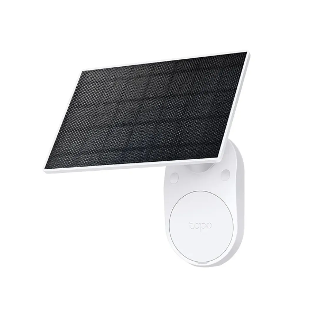 TP-Link Tapo A201 Panel Solar con Soporte para Camaras - 2.5W - Cable 4m - IP65 - Incluye Accesorios de Montaje - Color Blanco y Negro 1