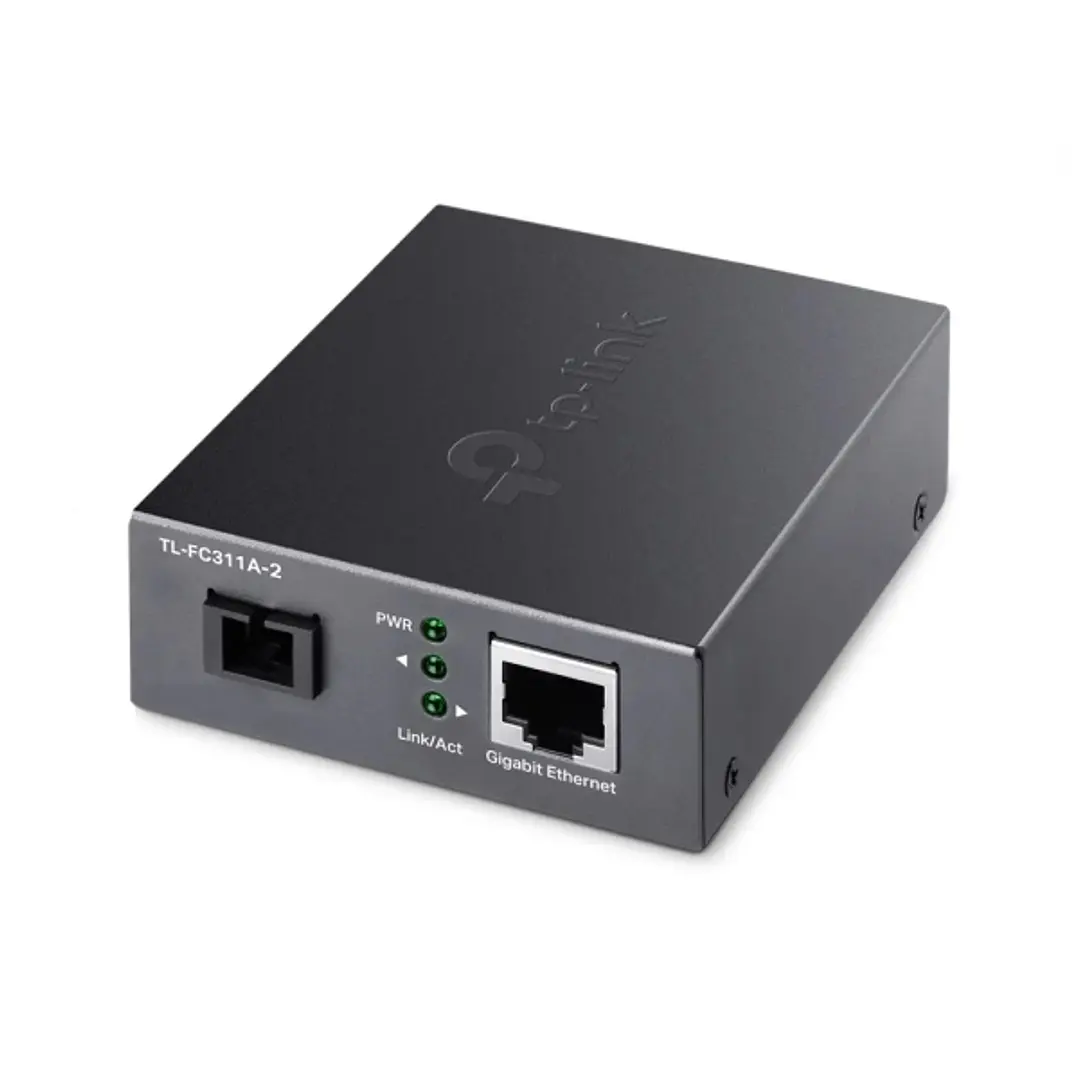 TP-Link Omada FC311A-2 Convertidor de Fibra a RJ45 - Fibra hasta 2km - Velocidad hasta 1Gbps - Auto Negociacion - Tecnologia WDM - Color Gris Oscuro 1