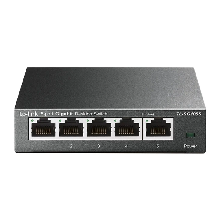 TP-Link TL-SG105S Switch 5 Puertos RJ45 100Mbps - No Administrado - Soporta QOS - Indicadores LED - Plug and Play - Color Negro 1