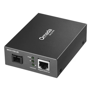 TP-Link Omada MC211CS-20 Convertidor de Fibra a RJ45 - Fibra hasta 20km - Velocidad hasta 1Gbps - Ethernet - Tecnologia WDM - Color Gris Oscuro