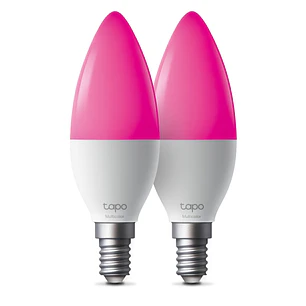 TP-Link Tapo L430C Pack de 2 Bombillas Inteligentes RGB - Bluetooth - Intensidad Regulable - Casquillo E14 - WiFi - Compatible con Asistente de Voz - 