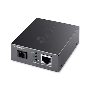TP-Link Omada FC311B-20 Convertidor de Fibra a RJ45 - Fibra hasta 20km - Velocidad hasta 1Gbps - Auto Negociacion - Ethernet - Tecnologia WDM - Color 