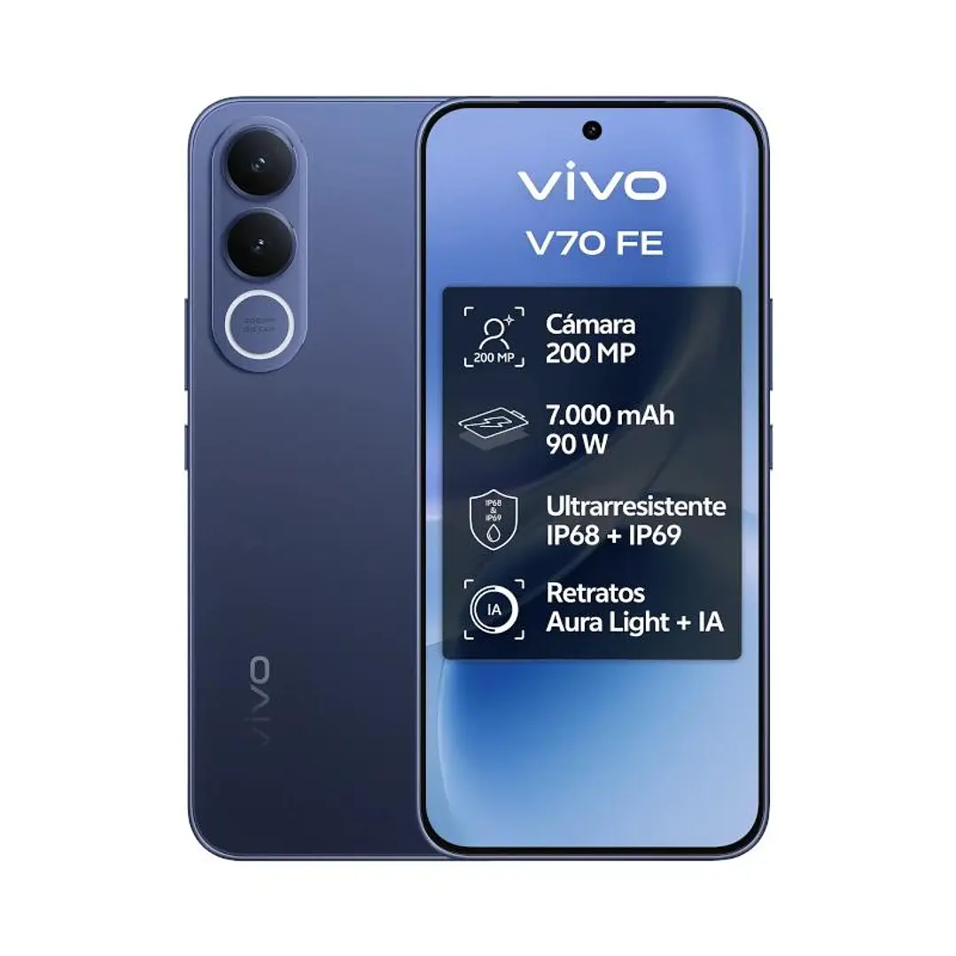 VIVO V70 FE 8Gb 256Gb Bundle Ch90w+ Buds3 Blue 4
