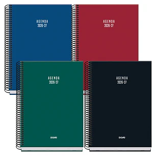 Dohe Basic Colour Vibes Agenda Escolar 26/27 - Formato A5 - Dia Pagina - Papel Offset Ahuesado 70g - Cubierta de Carton Plastificado - Espiral - Goma 