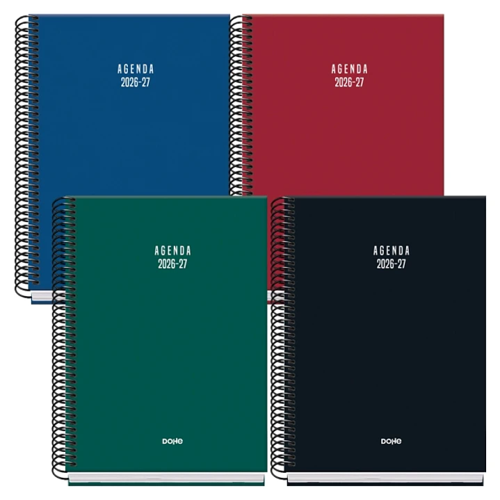 Dohe Basic Colour Vibes Agenda Escolar 26/27 - Formato A5 - Dia Pagina - Papel Offset Ahuesado 70g - Cubierta de Carton Plastificado - Espiral - Goma  1