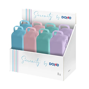 Dohe Serenity Expositor con 8 Portatodo - Cremallera - Tirador de Goma - Silicona de Tacto Suave - Asa Lateral - Colores Surtidos